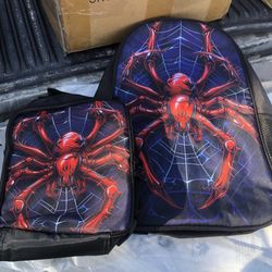 Spider backpack and lunch bag 