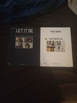 Two Music Sheets Let It Be And I Me Mine The Beatles
