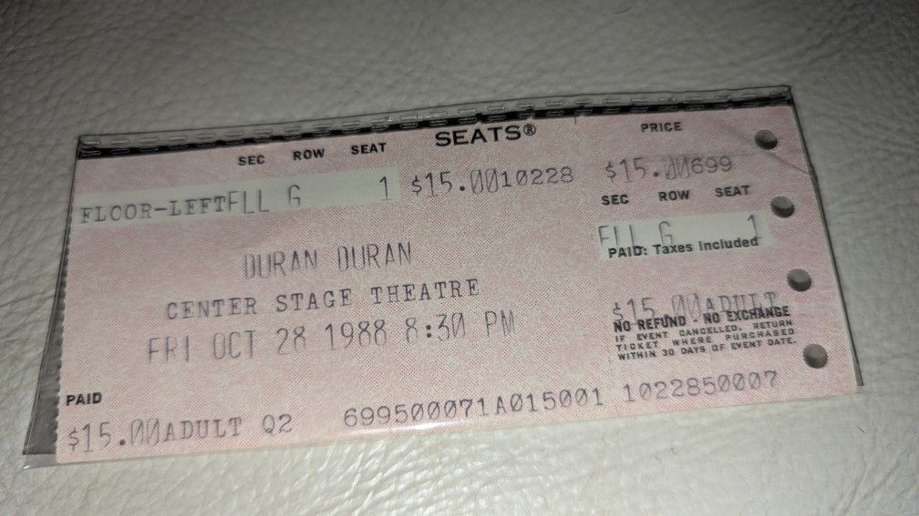 Duran Duran Ticket