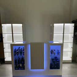 Front desk and display shelves