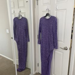 Formal Purple Long Dress With Slit