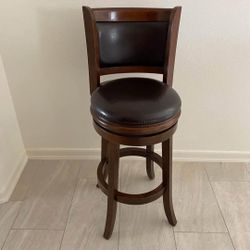 6 dark brown barstools 