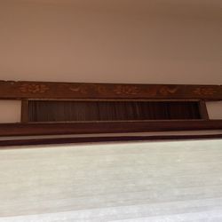Wooden Handloom Reed Carved Floral Design Weaving Loom 36” Vintage Asian Loom vintage antique 