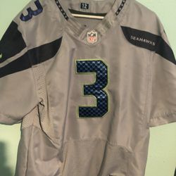 Nike NFL Seattle Seahawks #3 Wilson Football Jersey Men's Gray Size Medium