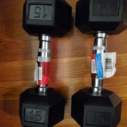 Weights; 15lb dumbbell; new- $60