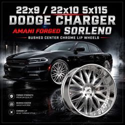 🔥22x9 Front / 22x10 Rear 5x115 – Amani Forged Sorleno Wheels 🔥