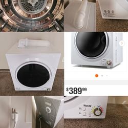 110v Panda Portable Clothes Dryer + Exhaust Tube + 3.5 Cubic Feet ($389 MSRP)
