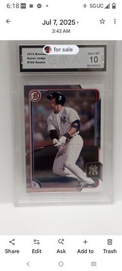 2  2015 and 2017 Aaron Judge Rookie Cards