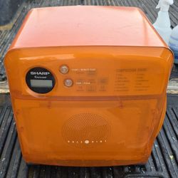 MICROWAVE - RARE Model: Orange SHARP Carousel Half-Pint Compact Mini Half Pint Microwave R-120DR