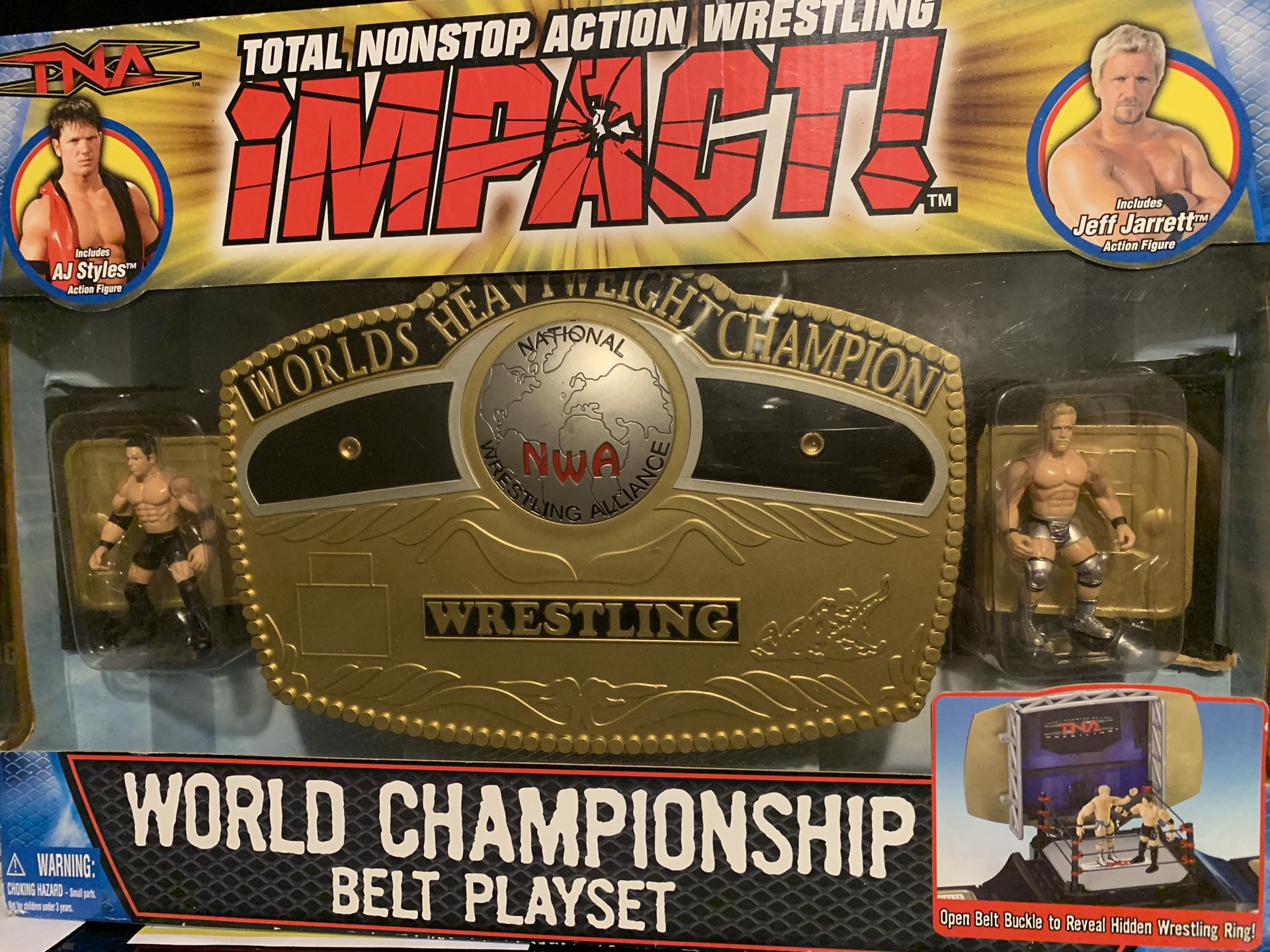WWE TNA NWA World Championship Belt Playset