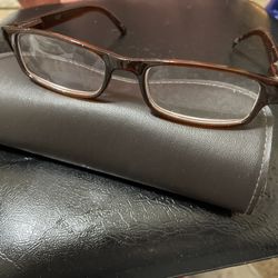 Readers rectangle plastic brown frame