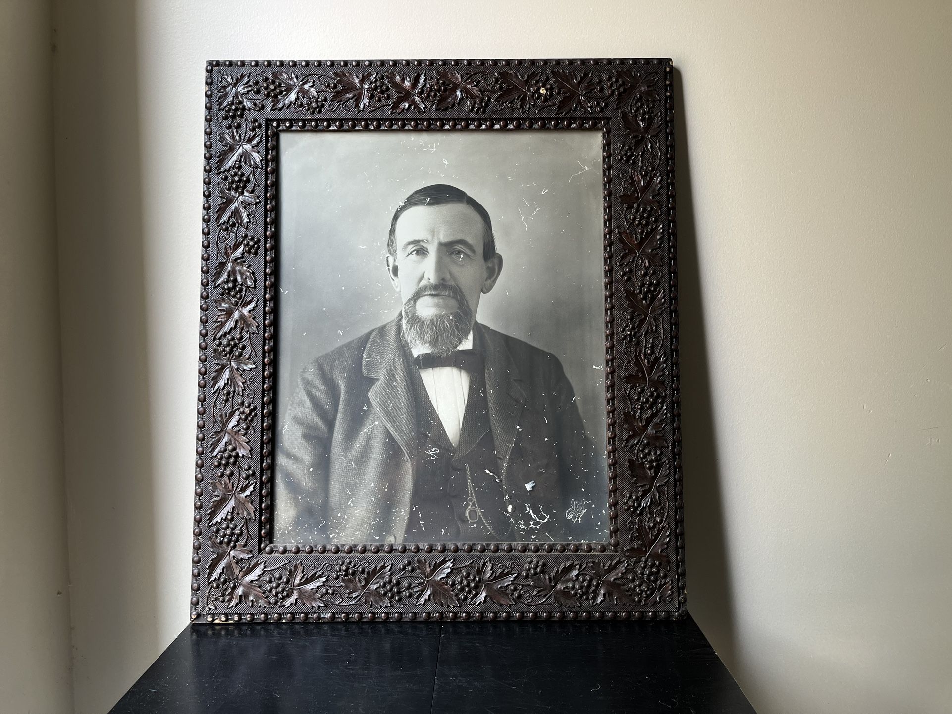 Antique Boston Portrait Photograph. 1904. In Original Frame