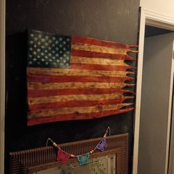 Hand Made Wooden American Flag