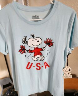 Peanuts Snoopy Cheer Leader 4th of July NWT Size Medium