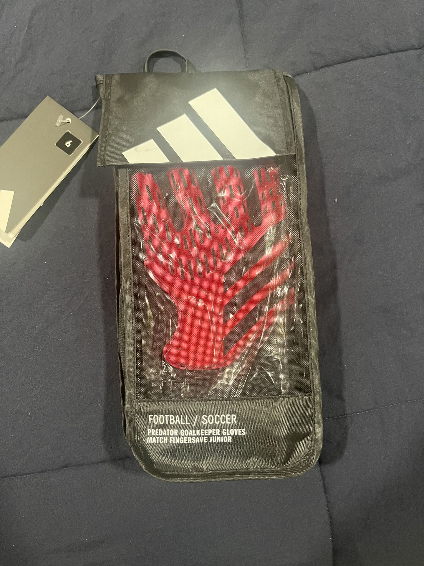 Addidas Predator Match FINGERSAVE Junior Size 6 Goalie Gloves ~pink Black~NEW