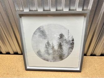 Framed Misty Forest Wall Art Print