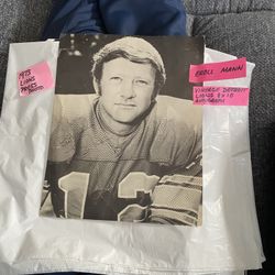 Detroit Lions Signed Eroll Mann Photo 