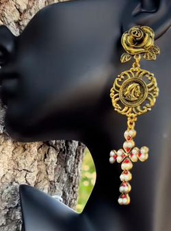 Cross Heart Earrings