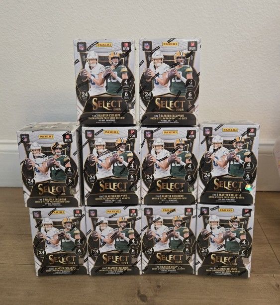 For Sale:
Brand New Still Sealed in Box Panini Select 2024 Football Trading Cards Blaster Box