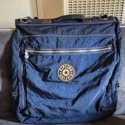 Kipling Nylon Garment Bag Navy Blue Luggage Like New. 