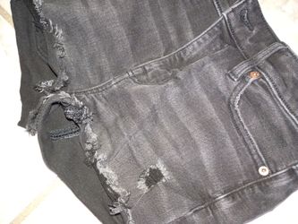 American eagle black Distressed Denim Jean Shorts