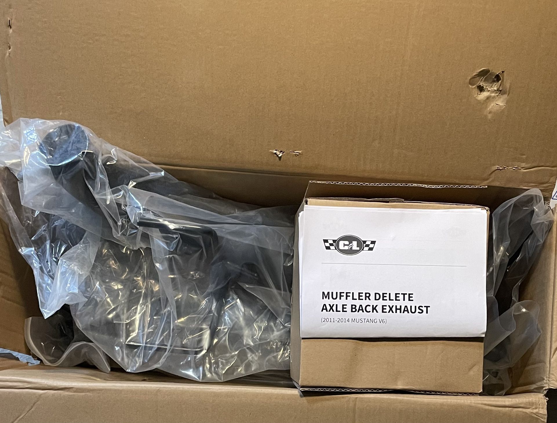 C&L Muffler Delete Axle-Back with Black Tips