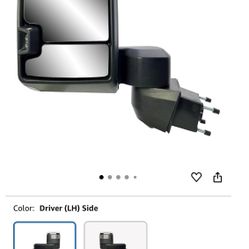 Driver 2020-2024 GM Sierra Silverado 2500 Tow Mirror Camera Blind Spot Chrome
