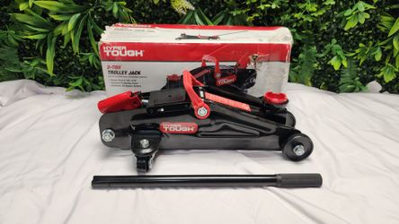 Hyper Tough 2-Ton Hydraulic Trolley Floor Jack w/ Handle – Low Profile Car Jack