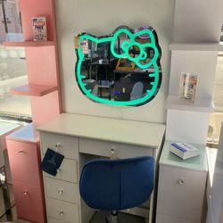 New White 5 Drawer Vanity Desk Special. Come Visit Our Store In Paramount 