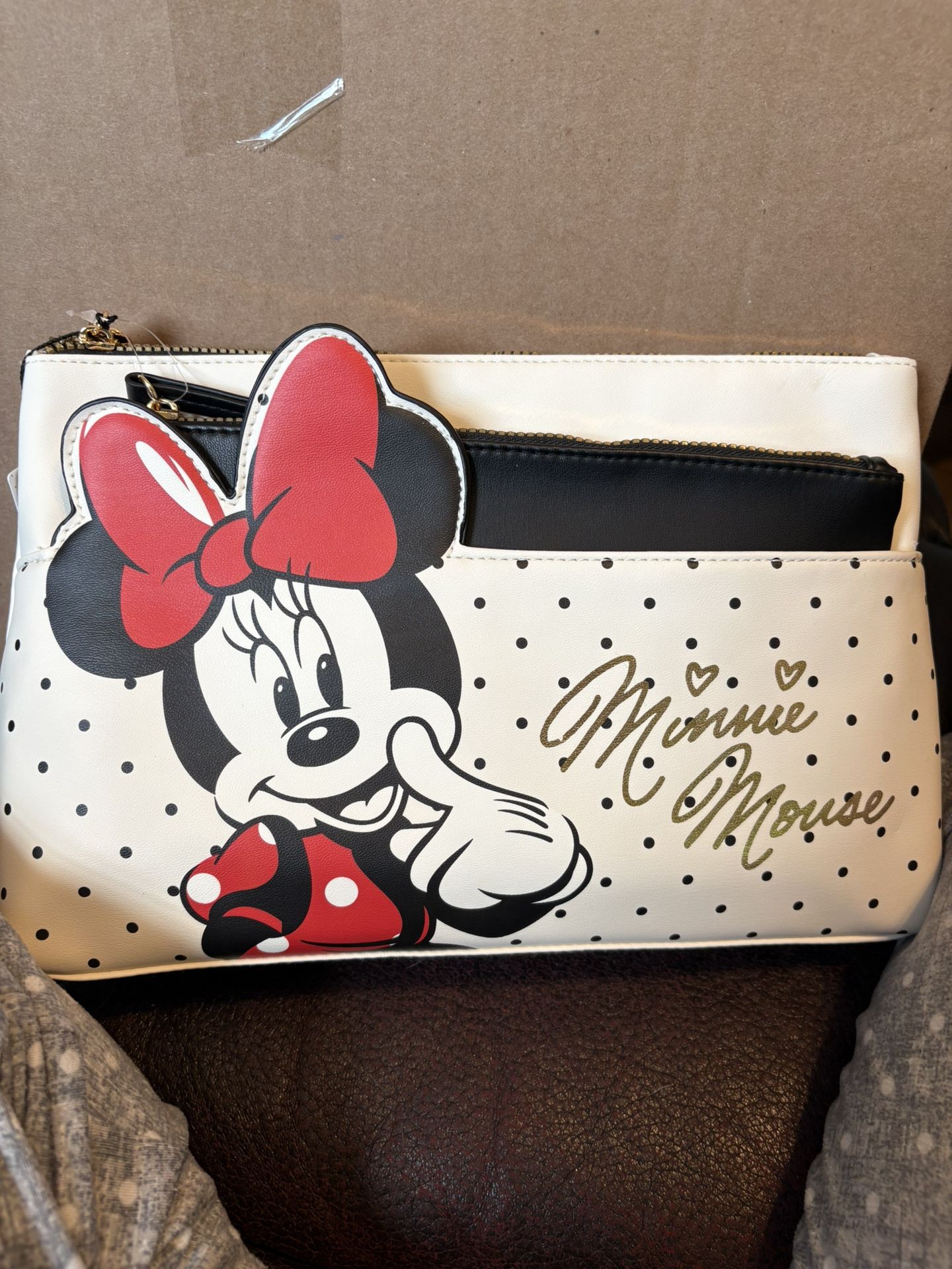 Mini Mouse Official Disney 2 Bags. Vegan Leather. Soft Crossbody Pu Bridgewater