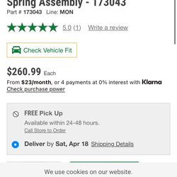 Monroe Quick Struts full assembly Front Left, Front Right