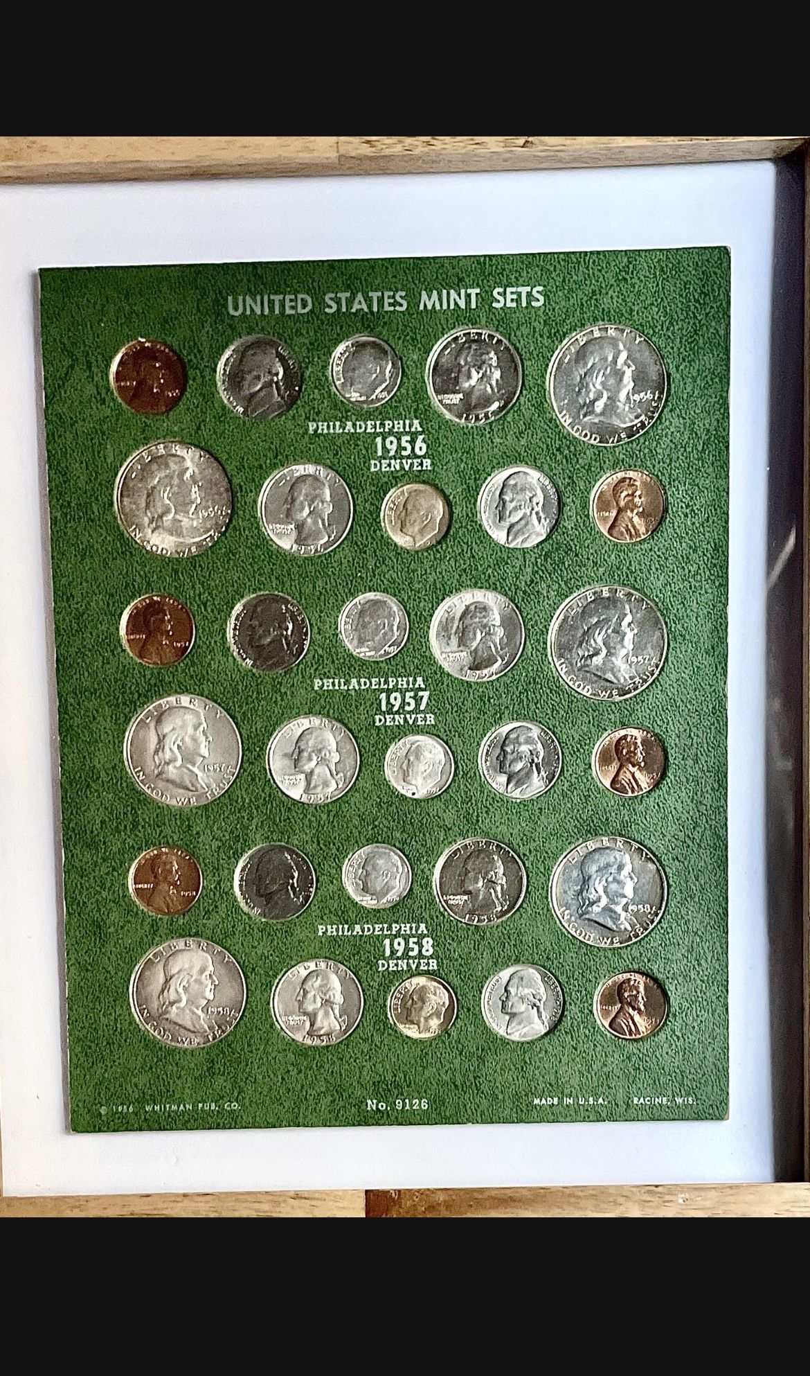 set of 30 coins United States mint. 1956 Coins 1 Mint Sets P&D 30 uncirculated —18 coins- 90 Percent Silver