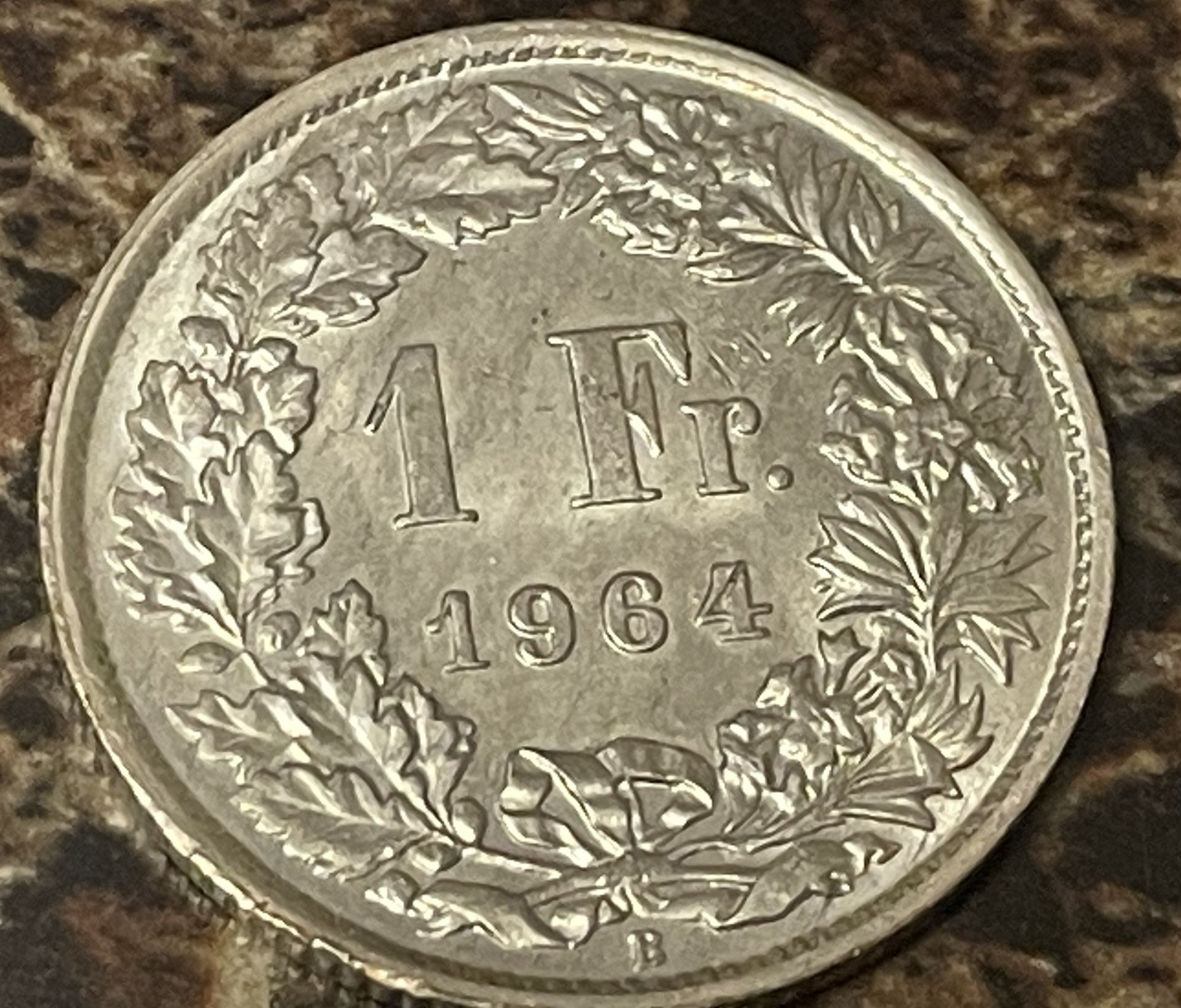 1 Frank 1964 Coin Of Switsland . Collectible