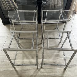 Four CB2 Counter Height Chairs
