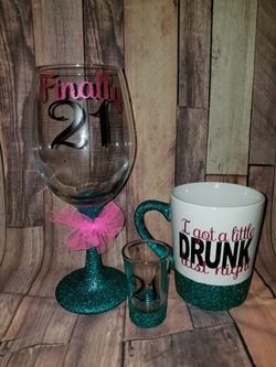 Birthday glass set