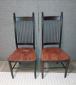 Set of 2 Solid Wood Chairs – Sturdy Classic Style