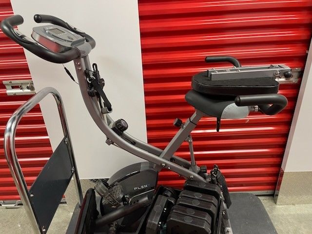 Exercise Bike And Cable Weight Machine 