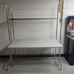 Large Stand Alone Wire Rack W/extra Shelves