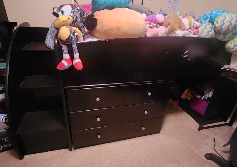Twin Loft Bed w/ Storage