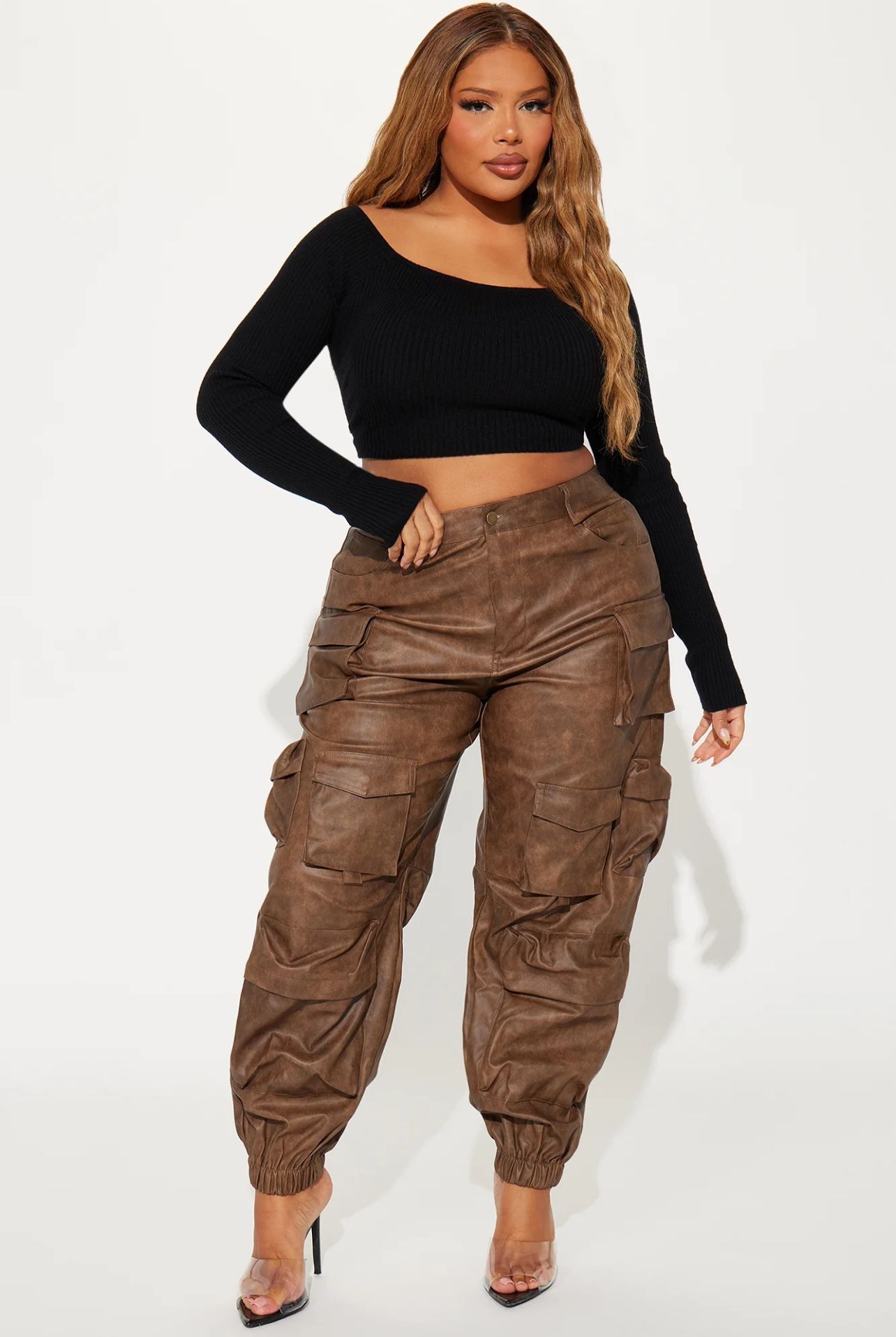 Faux Leather Jogger 