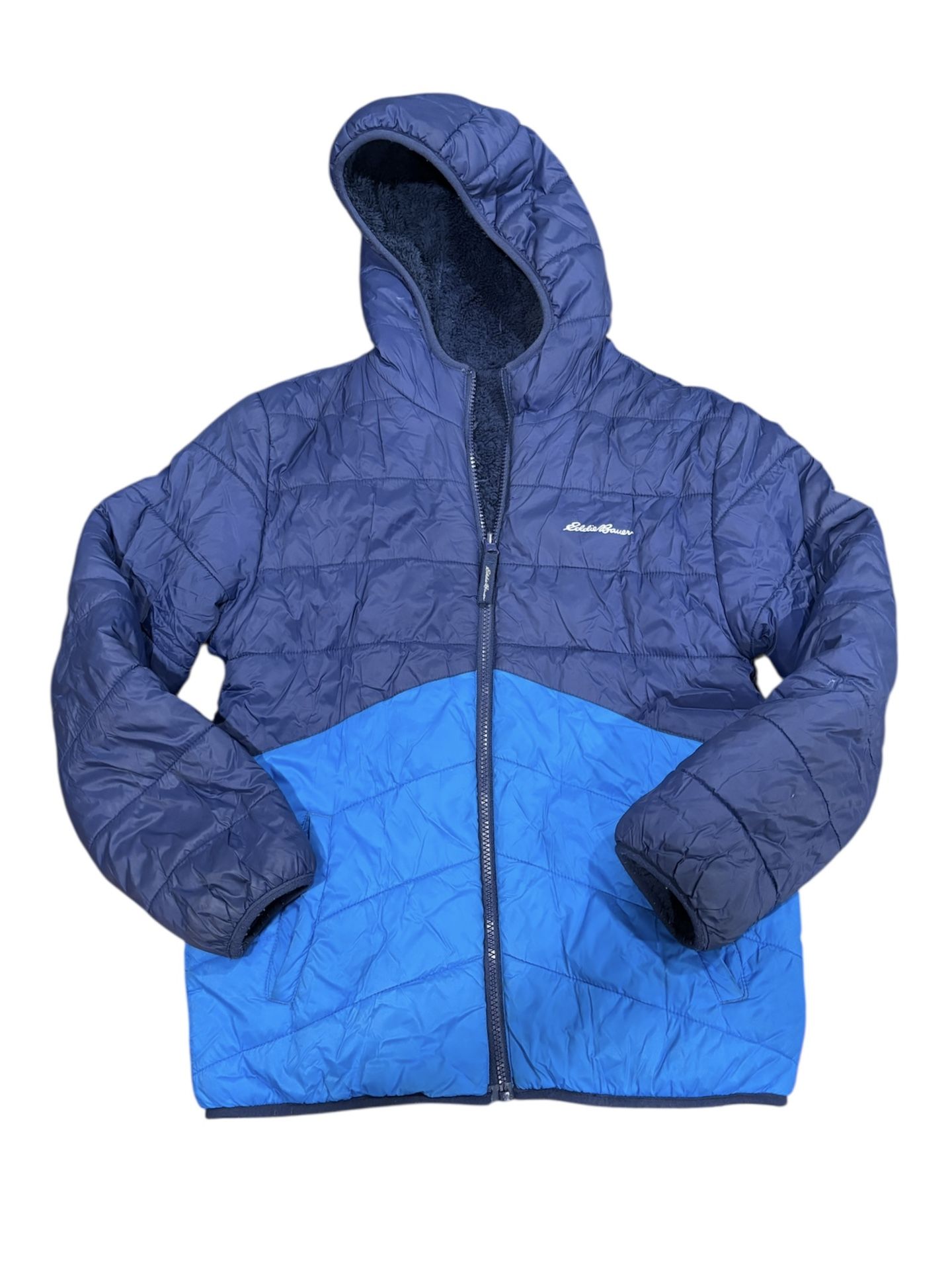 Eddie Bauer Youth Hooded Jacket in blue.