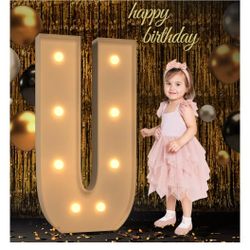 Marquee Letters 3 Feet Tall, 3FT Large Light up Letters U,