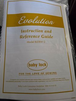 Baby lock evolution surger