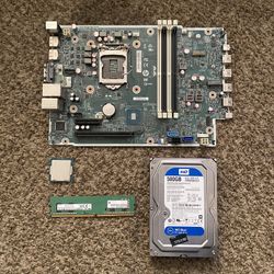 HP Motherboard and 4Gb x16RAM, Cpu I3-7100 ,500 Gb Hard Drive