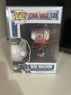 Autographed War Machine Funko Pop Signed by Don Cheadle. Beckett Certified