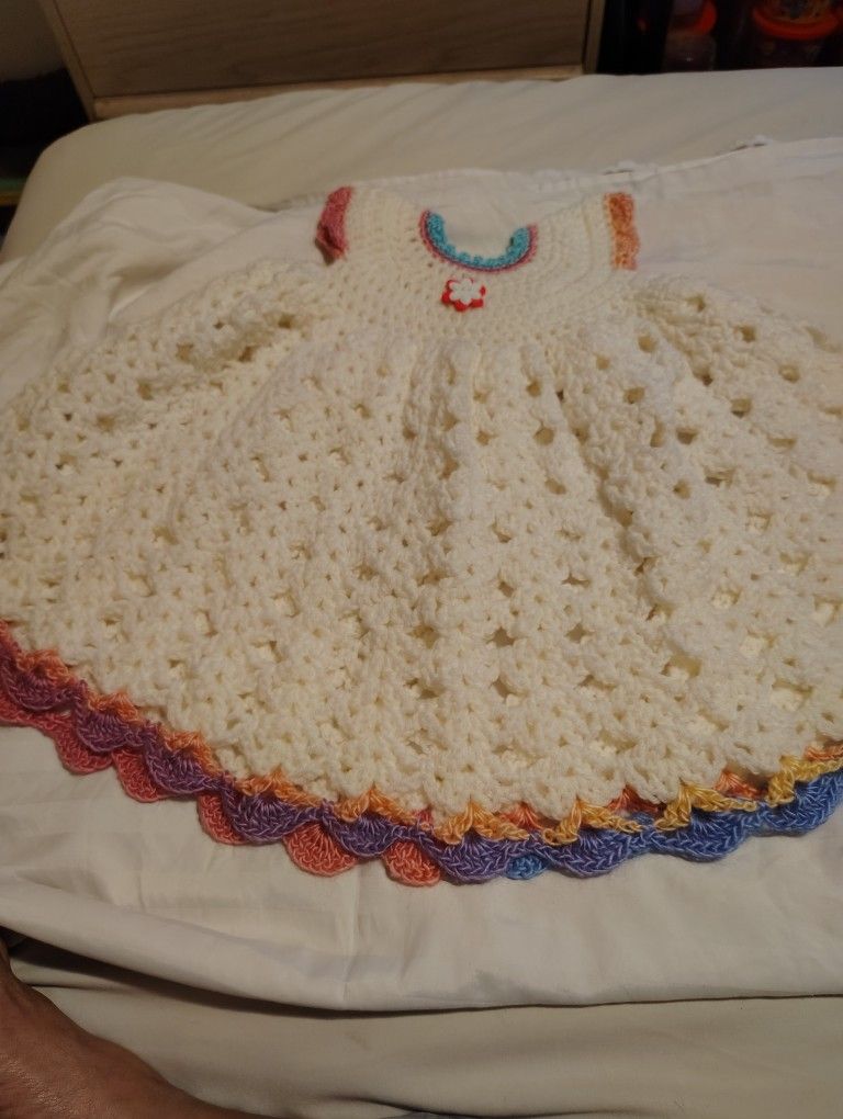 Hand Made Crochet Infant Dress