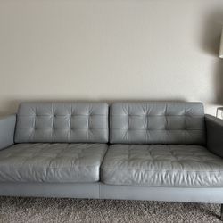 Gray Leather Single Couch