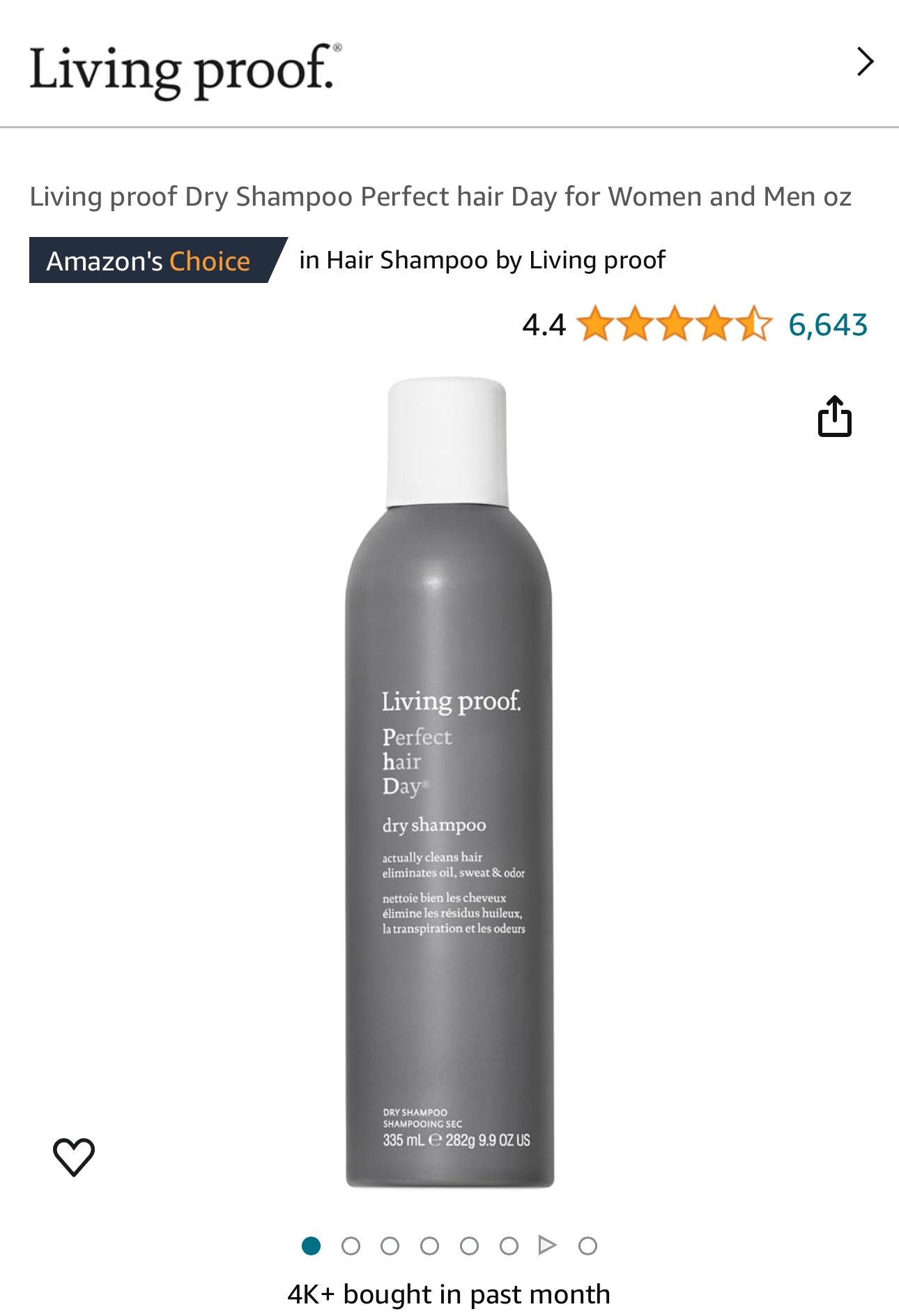 Living Proof PERFECT HAIR DAY PHD 5.5 Oz. DRY SHAMPOO