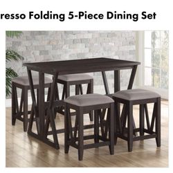 Expresso Dining Table With 4 Stools Open Box Never Use  , Delivery Available 