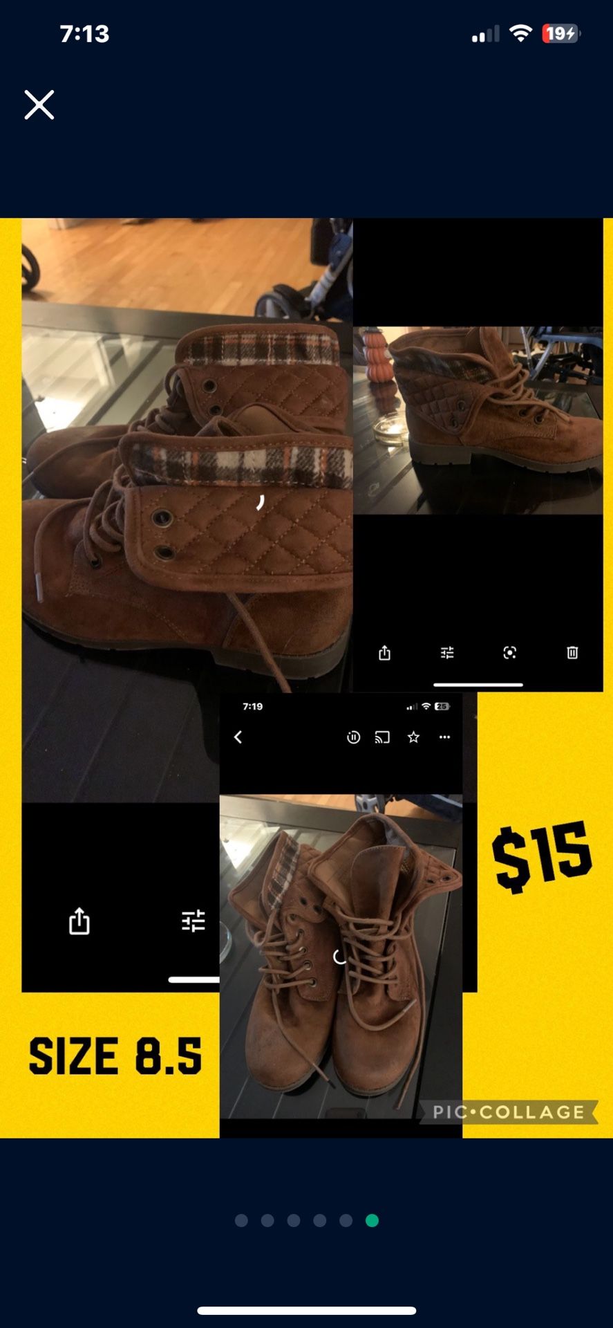 3 Pairs Of Boots 8.5